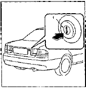 1 - Цилиндр замка • Для открытия багажного отделения или задней двери автомобиля