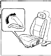 Продольная регулировка • Передние сидения можно двигать как вперед, так и назад