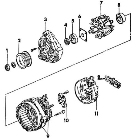 Монтажная схема генератора Bosch