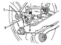 Установочное положение датчика числа оборотов задних колес