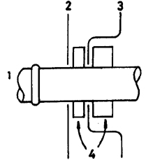 Расположение уплотнительных колец на патрубке радиатора отопителя 1 – патрубок