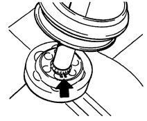 Расположение стопорного кольца, которое крепит шарнир приводного вала к приводному