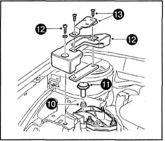 14.Установить трубку щупа на двигатель и завернуть болт крепления.