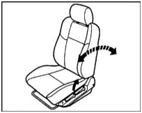 Чтобы изменить угол наклона спинки сиденья, приподнимите рычаг фиксатора, расположенный