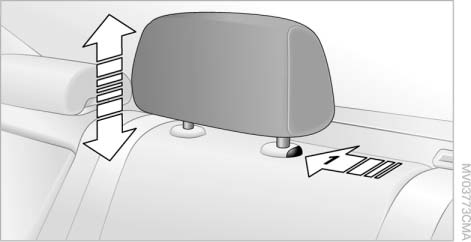 ► Выше: вытяните подголовник.