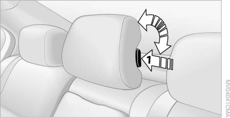 Чтобы поднять подголовник, потяните за него.