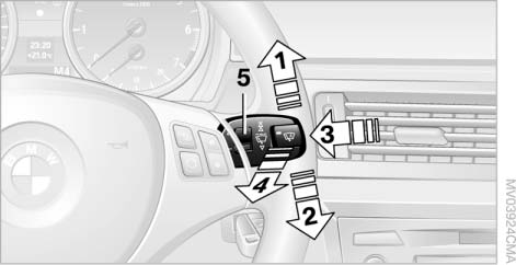 1 Включение стеклоочистителей