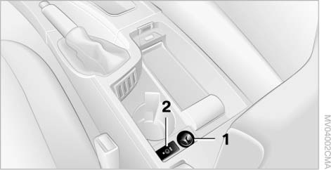 1 Электропитание дополнительного прибора: розетка со съемной крышкой.