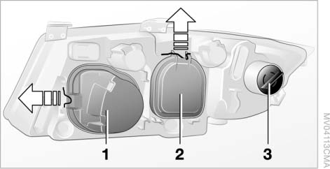 1 Крышка фары дальнего света