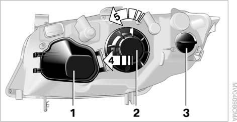 1 Крышка фары дальнего света
