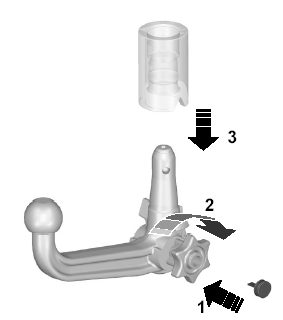 Снятие буксирного крюка