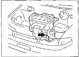 Номер двигателя размещен на блоке цилиндров (указан стрелкой).