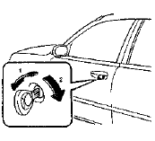 Замок передней двери 1 - Открыть 2 - Закрыть