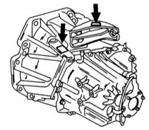 Стрелки указывают положение номера коробки передач.