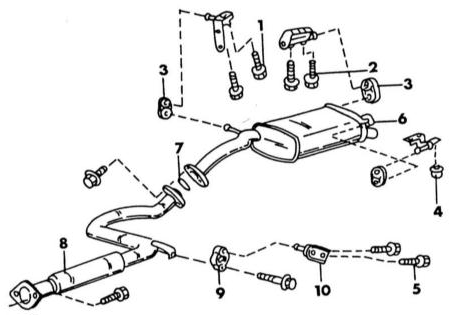 Задняя часть выхлопной системы
