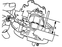 Измерение расстояния верхнего положения поплавка Х