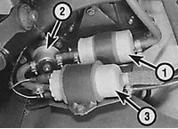 Узел топливных элементов на моделях с топливным насосом, расположенным вне топливного