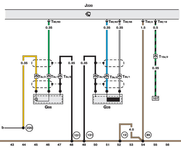 Двигатель Motronic, датчики оборотов коленчатого вала и детонации
