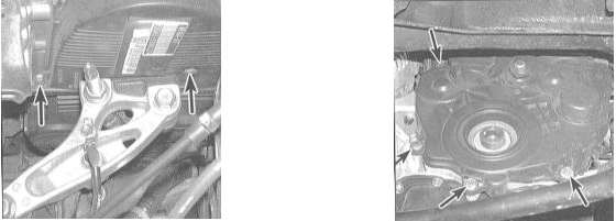 9. Снимите верхнюю и нижнюю крышки ремня привода ГРМ.