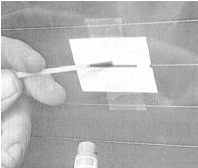 6. Нанесите полученный состав на поврежденный участок (с перехлестом примерно