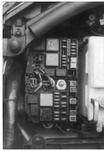 Дополнительная коробка предохранителей в моторном отсеке. В зависимости от оснащения: